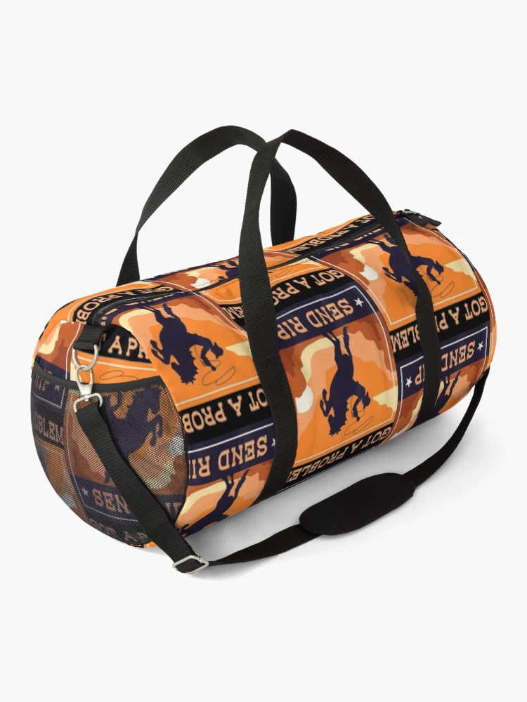 Thumbnail 2 of 3, Duffle Bag, Got A Problem Send Rip Cowboy Ranch Life Rodeo Funny Meme designed and sold by Ritchie56.