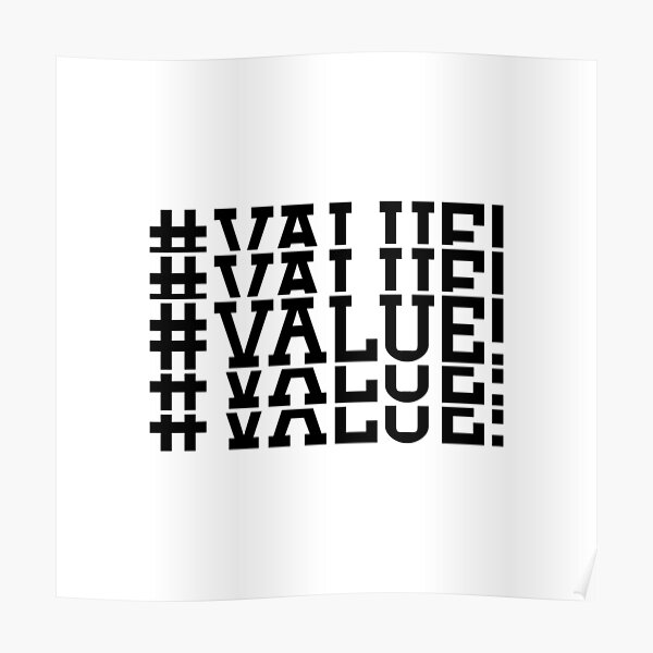 Error de VALOR de Excel Póster