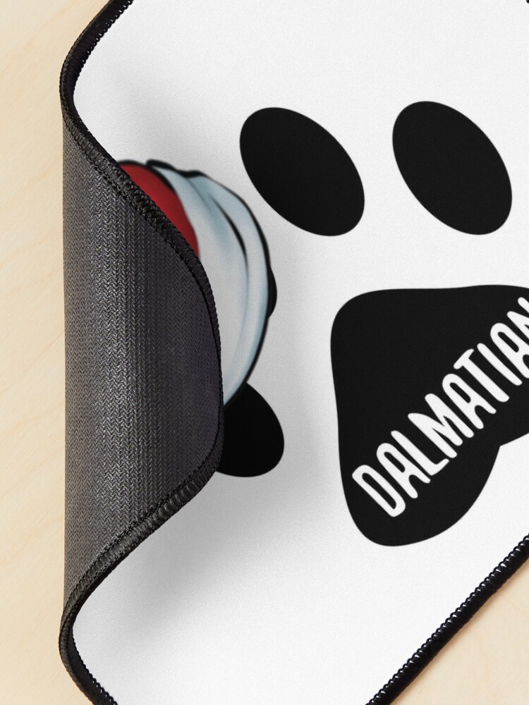 Alternate view of Christmas Dalmatian Paw Print Seal Mouse Pad