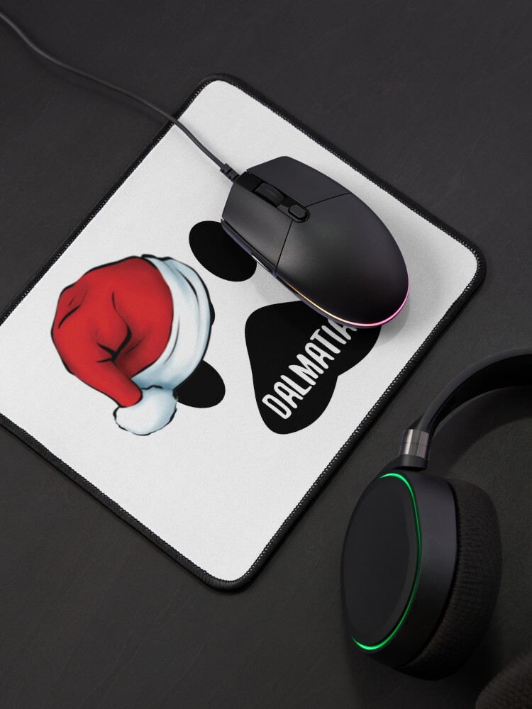 Alternate view of Christmas Dalmatian Paw Print Seal Mouse Pad