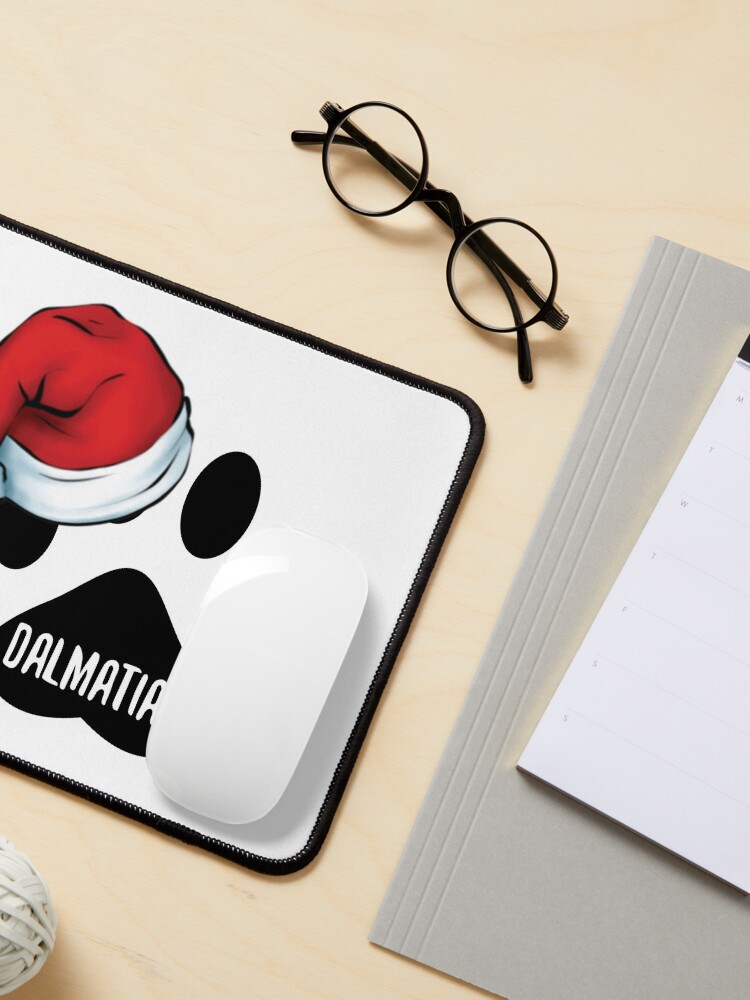 Alternate view of Christmas Dalmatian Paw Print Seal Mouse Pad