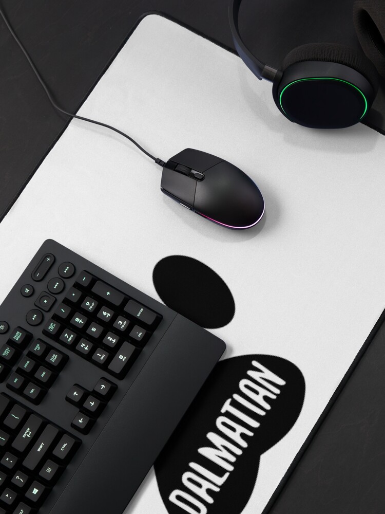 Alternate view of Christmas Dalmatian Paw Print Seal Mouse Pad