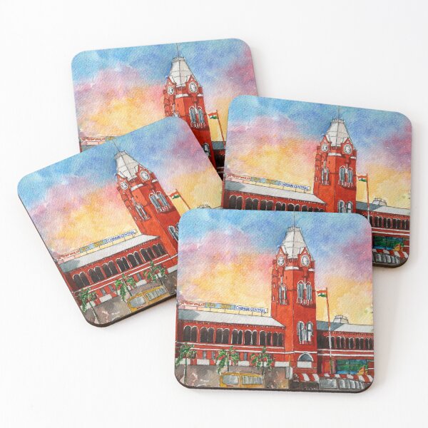 Item preview, Puratchi Thalaivar Dr. M.G. Ramachandran Central Railway Station AKA Chennai Central Railway Station, India designed and sold by UrbanSageArt.