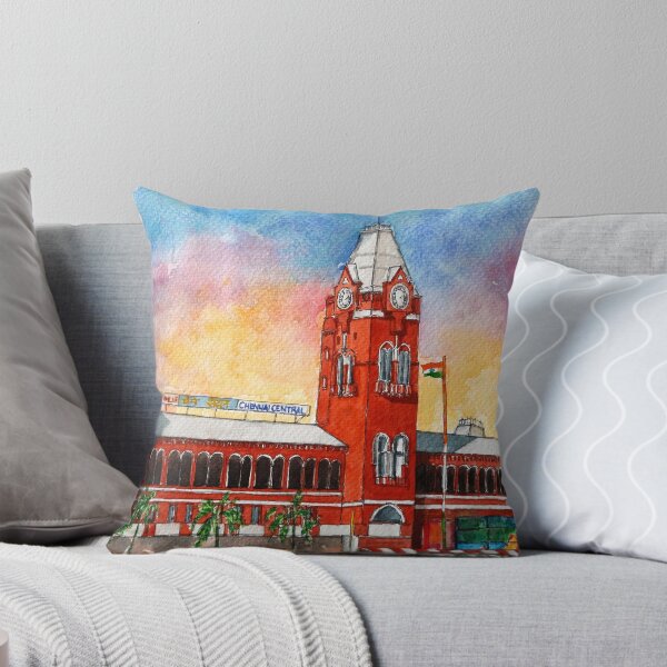 Item preview, Puratchi Thalaivar Dr. M.G. Ramachandran Central Railway Station AKA Chennai Central Railway Station, India designed and sold by UrbanSageArt.