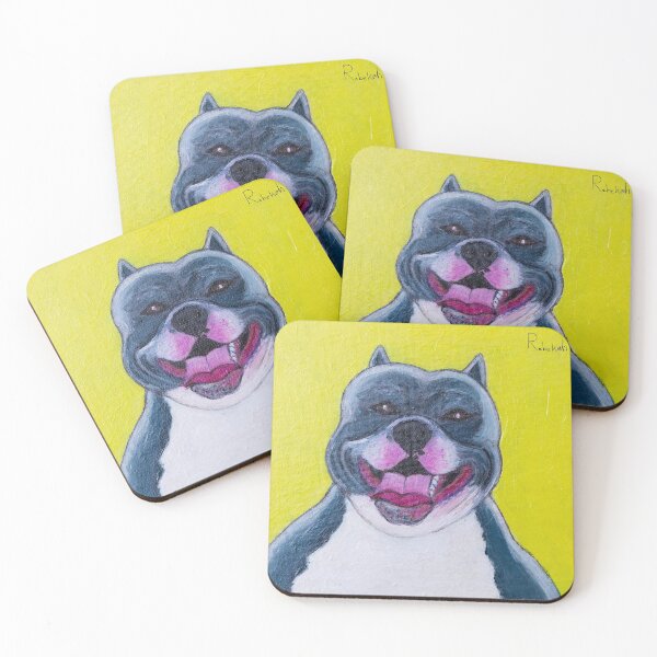 Item preview, Black nosed pit-bull dog designed and sold by Rebekah Gavra.