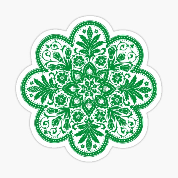 Item preview, Floral Lace Doily Design| Flowers | Vintage Style | Green and White | designed and sold by EclecticAtHeART.