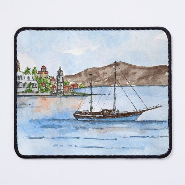 Item preview, Coast of Symi, Greece designed and sold by UrbanSageArt.