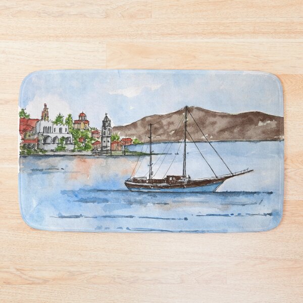 Item preview, Coast of Symi, Greece designed and sold by UrbanSageArt.