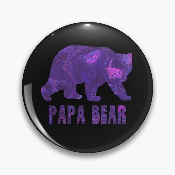 Item preview, Papa Bear Silhouette Purple Marble Abstract  designed and sold by AMSonArt.