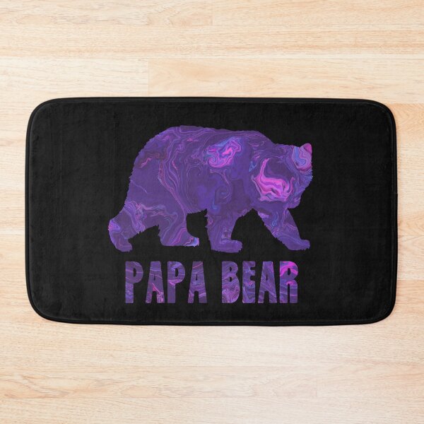 Item preview, Papa Bear Silhouette Purple Marble Abstract  designed and sold by AMSonArt.