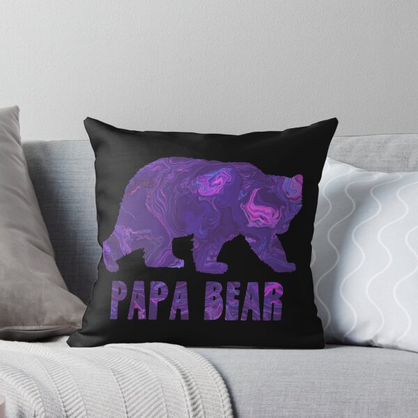 Item preview, Papa Bear Silhouette Purple Marble Abstract  designed and sold by AMSonArt.
