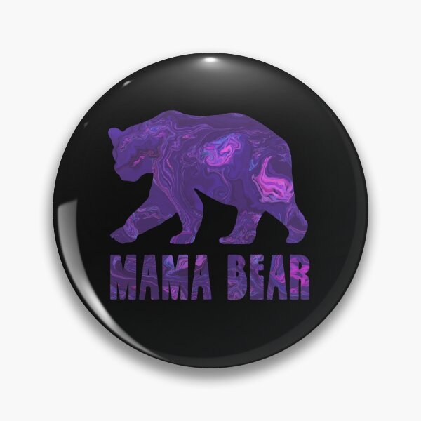 Item preview, Mama Bear Silhouette Purple Marble Abstract  designed and sold by AMSonArt.