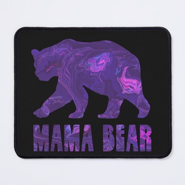 Item preview, Mama Bear Silhouette Purple Marble Abstract  designed and sold by AMSonArt.