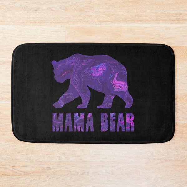 Item preview, Mama Bear Silhouette Purple Marble Abstract  designed and sold by AMSonArt.