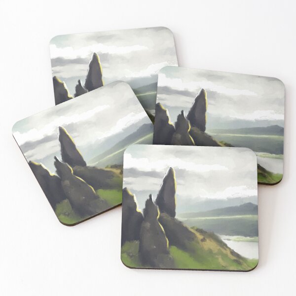 Item preview, Beautiful Watercolor Hill And Valley Scenery Landscape designed and sold by Vector Scout Lab.