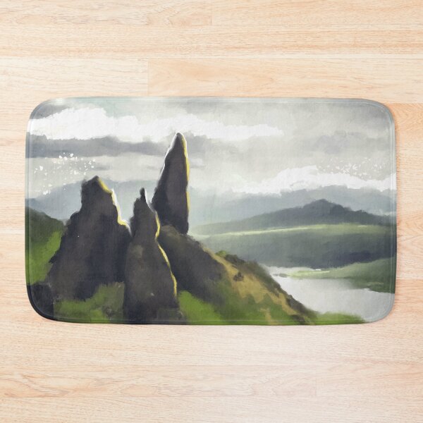 Item preview, Beautiful Watercolor Hill And Valley Scenery Landscape designed and sold by Vector Scout Lab.