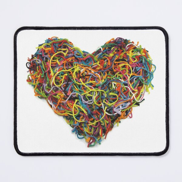 Yarn Heart Mouse Pad