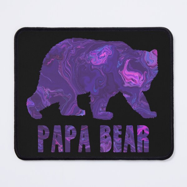 Item preview, Papa Bear Silhouette Purple Marble Abstract  designed and sold by AMSonArt.