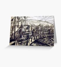 Emotional Blockage in Flinders Street, Melbourne Greeting Card