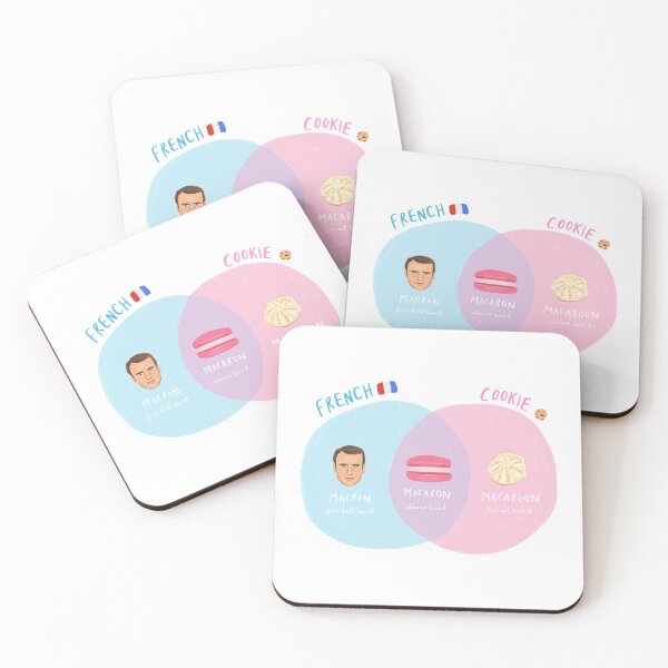 Item preview, Funny Emmanuel Macaron Macaroon Cookie Venn Diagram designed and sold by alfrescotree.