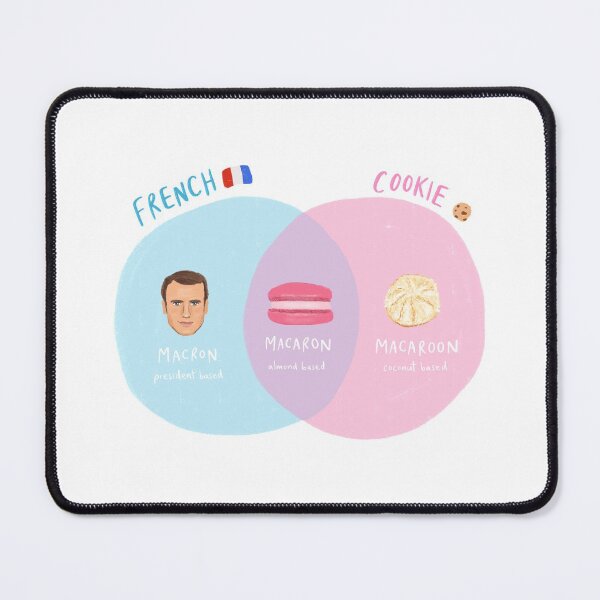 Item preview, Funny Emmanuel Macaron Macaroon Cookie Venn Diagram designed and sold by alfrescotree.