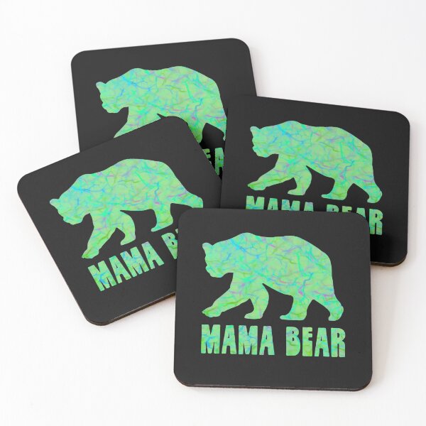 Item preview, Mama Bear Silhouette Green Water Abstract  designed and sold by AMSonArt.