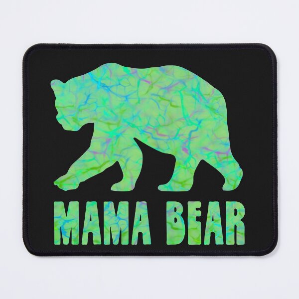 Item preview, Mama Bear Silhouette Green Water Abstract designed and sold by AMSonArt.