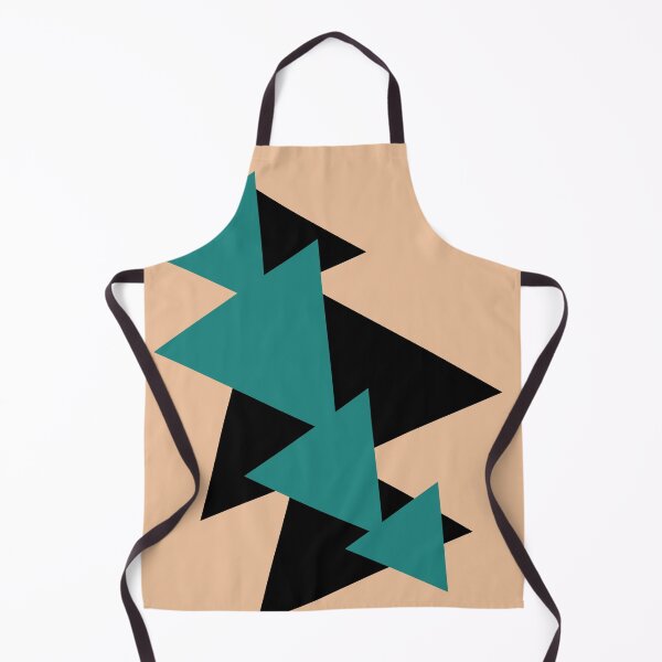 Item preview, Nature Tan, Deep Turquoise and Black Triangle Blocks designed and sold by NECHSTORE.