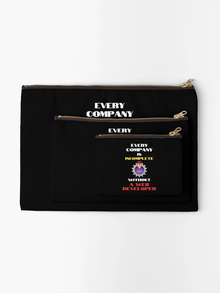 Thumbnail 2 of 4, Zipper Pouch, Web Developer Community designed and sold by theredsharp.