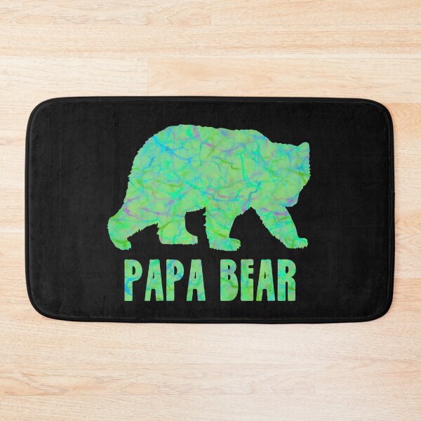 Item preview, Papa Bear Silhouette Green Water Abstract  designed and sold by AMSonArt.