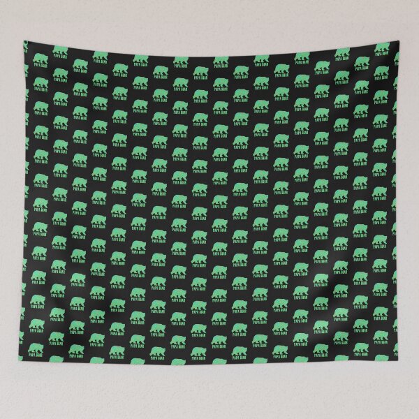 Item preview, Papa Bear Silhouette Green Water Abstract  designed and sold by AMSonArt.