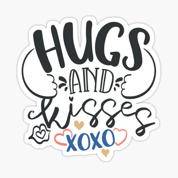 Hugs And Kisses Sticker For Sale By Fox1999 Design Redbubble