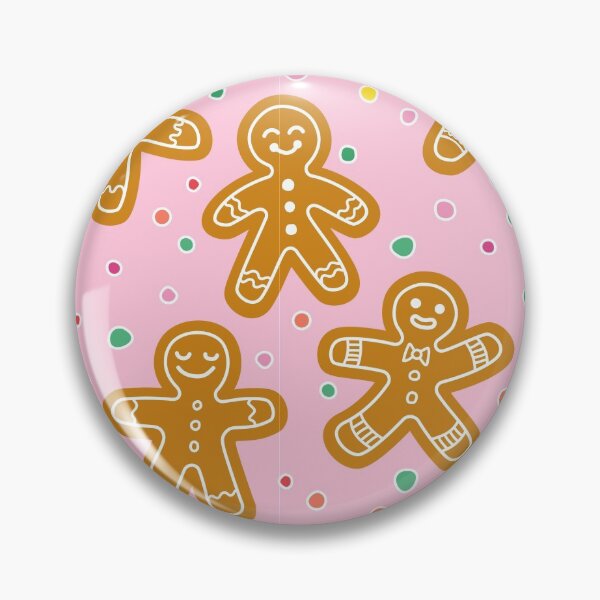 Item preview, Happy Gumdrop Gingerbread Men - Pink designed and sold by Lizzie Scott.