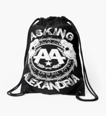 Asking Alexandria the black album 2 tshirts and hoodies Drawstring Bag
