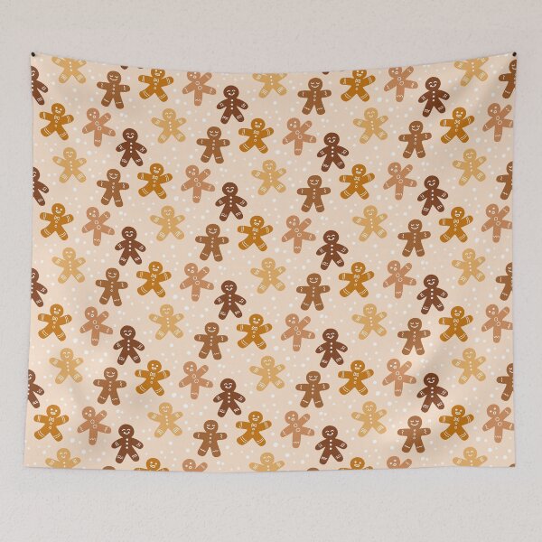 Item preview, Happy Gingerbread Men - Sugar Snow Ecru designed and sold by Lizzie Scott.