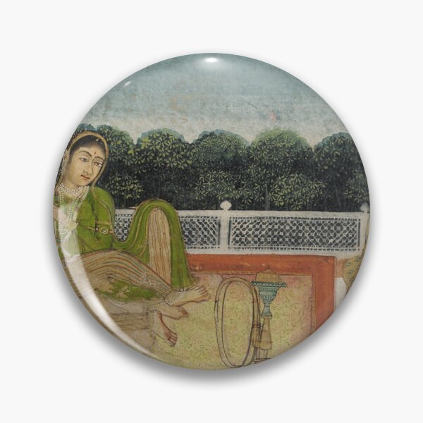 Item preview, A Lady and Attendant on a Terrace at Evening, with Three Women Musicians designed and sold by HinduArtGallery.