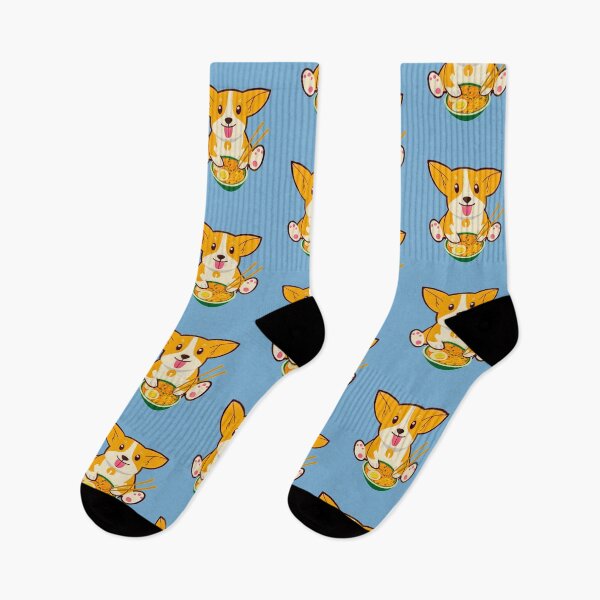 Item preview, Corgi Eating Ramen Cute Kawaii Noodles designed and sold by Leo Bennett.