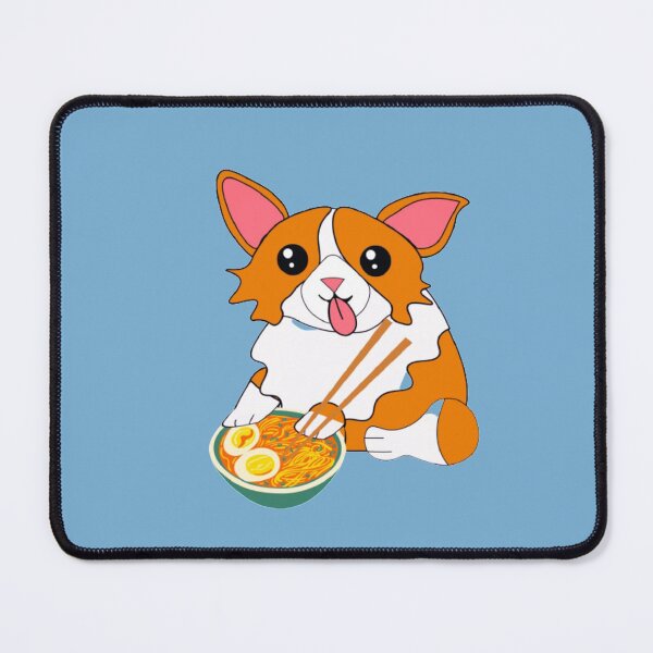 Item preview, Corgi Eating Ramen Cute Kawaii Noodles designed and sold by Leo Bennett.