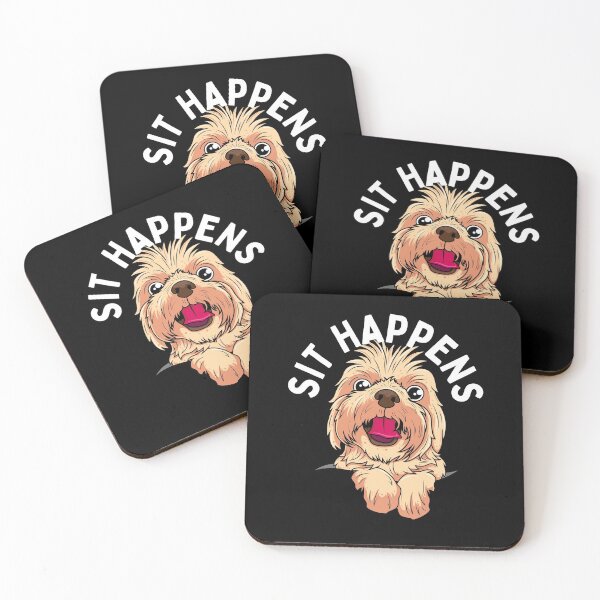 Item preview, Sit Happens Shirt Cute Dog T-Shirts for Dog Walkers and Groomers designed and sold by JollyKRogers.