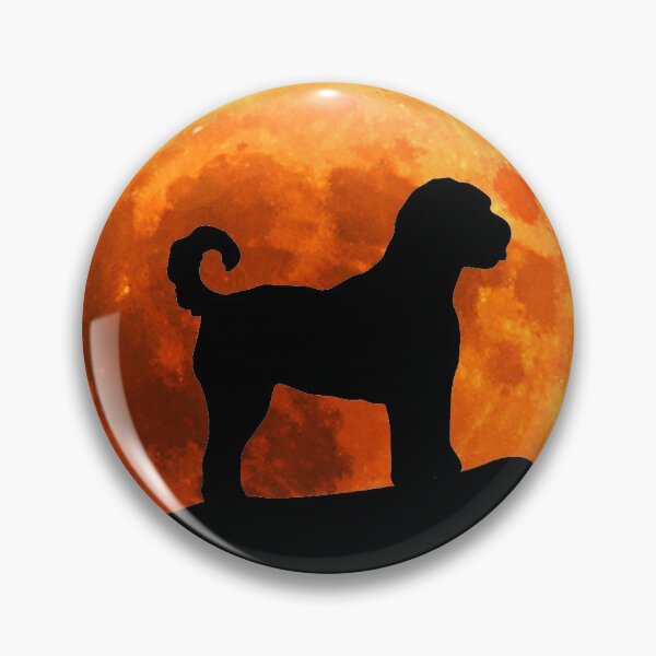 Item preview, labradoodle Dog Silhouette in moon gift designed and sold by alaechamlal.