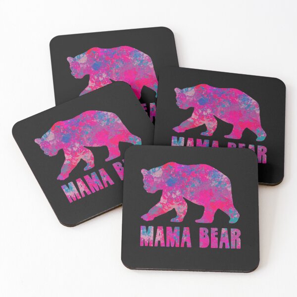 Item preview, Mama Bear Silhouette Colourful Drops Abstract  designed and sold by AMSonArt.
