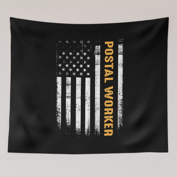 Item preview, Vintage Postal Worker American Flag US Postal Service designed and sold by shophia-art.