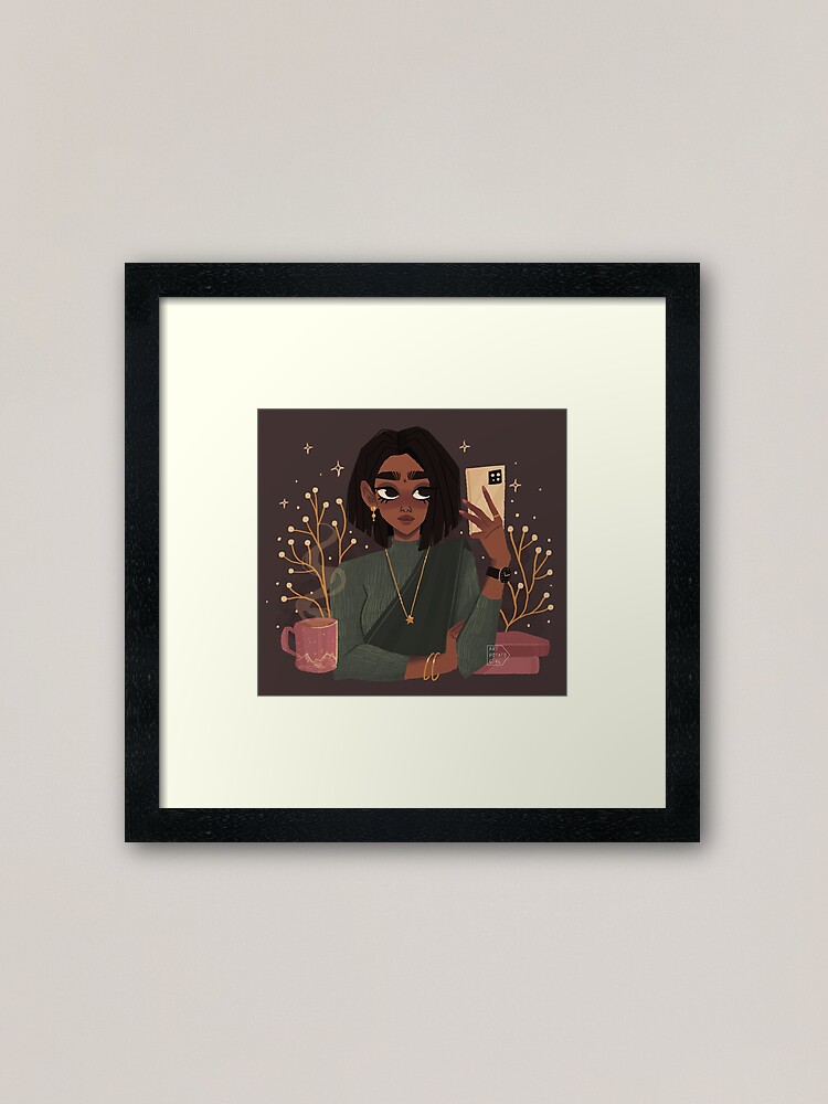 Alternate view of Desi dark academia Framed Art Print