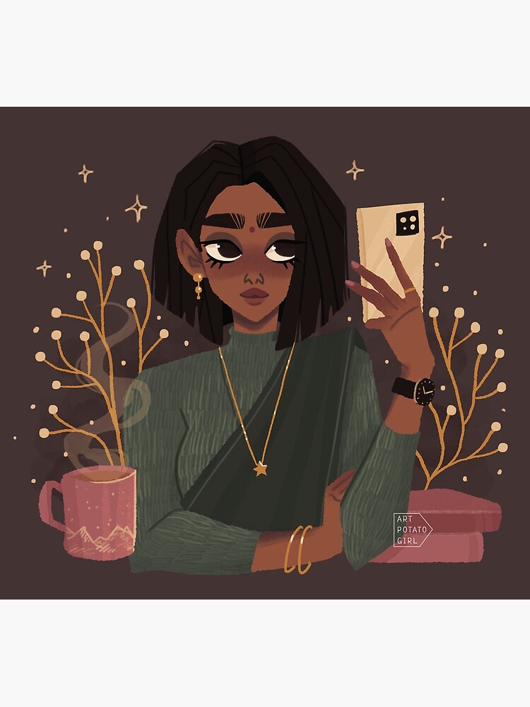 Desi dark academia by Artpotatogirl