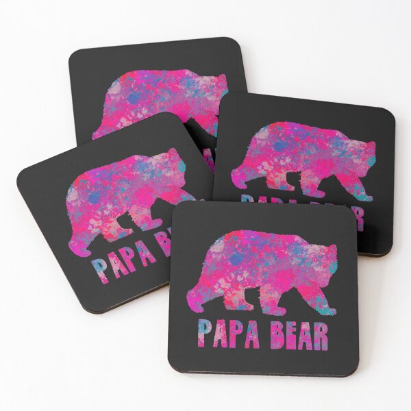 Item preview, Papa Bear Silhouette Colourful Drops Abstract  designed and sold by AMSonArt.