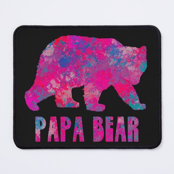Item preview, Papa Bear Silhouette Colourful Drops Abstract  designed and sold by AMSonArt.