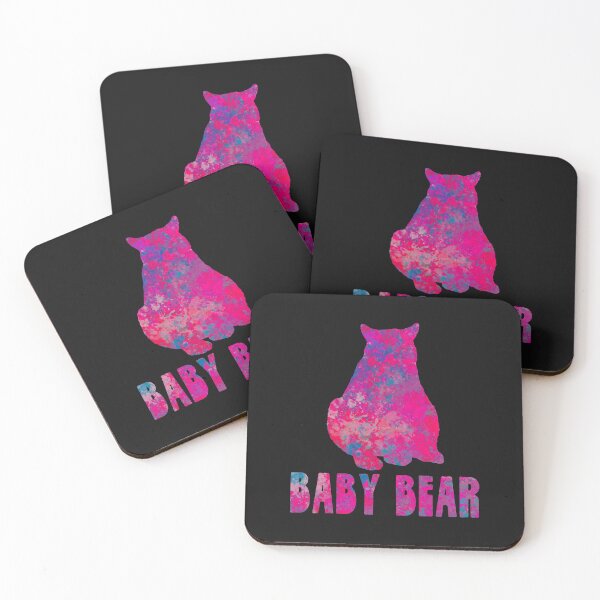 Item preview, Baby Bear Silhouette Colourful Drops Abstract  designed and sold by AMSonArt.