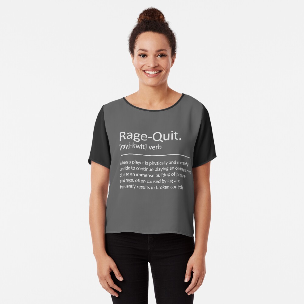 Rage Quit Definition Print Gamer Gift Funny Definition -  Israel