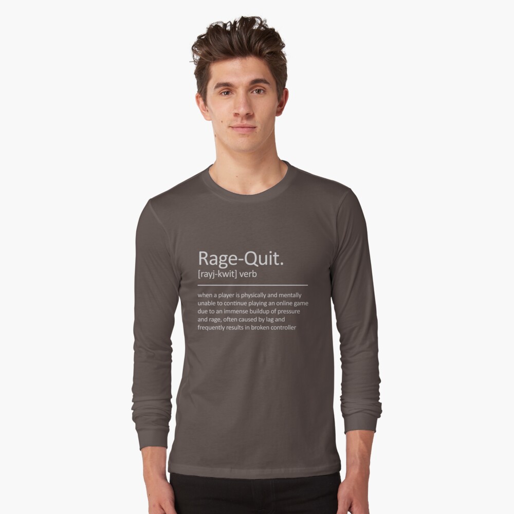 Rage Quit Definition Print Gamer Gift Funny Definition -  Israel