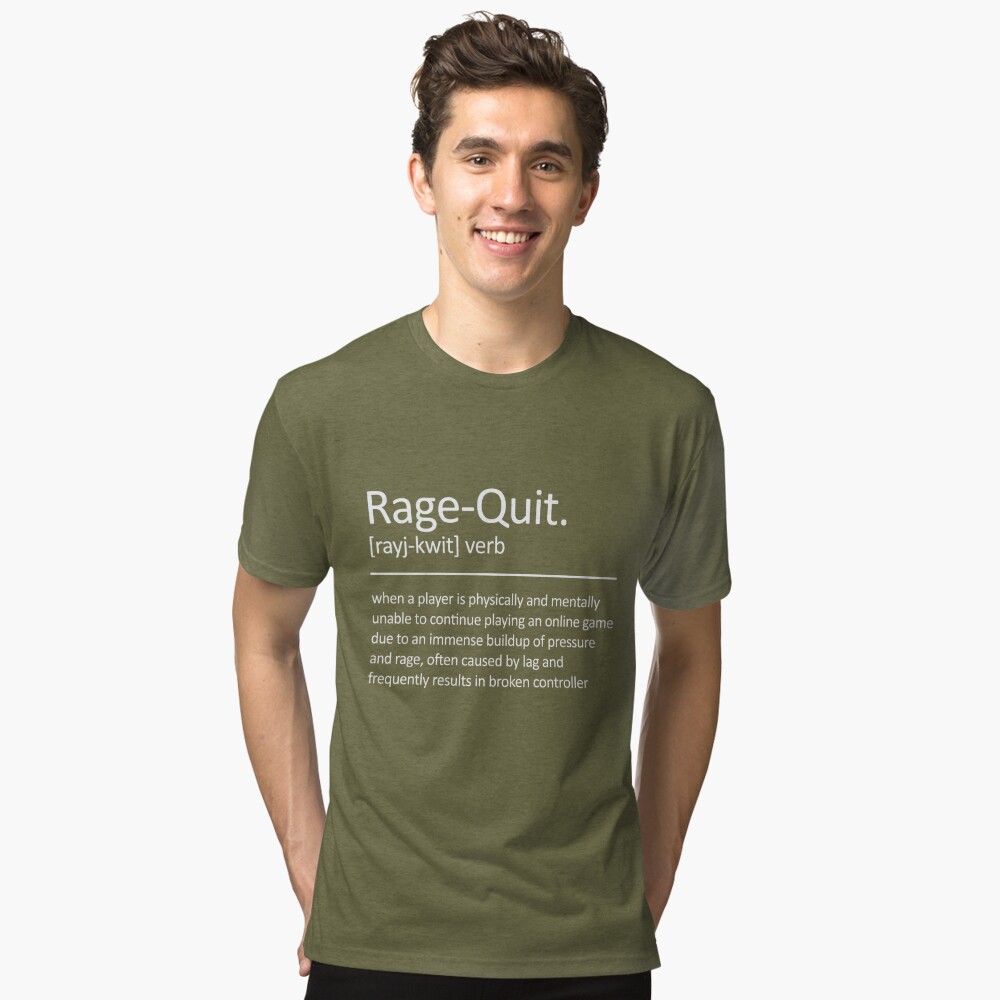 Funny Rage quit Gaming quote/Designs meme  Poster for Sale by